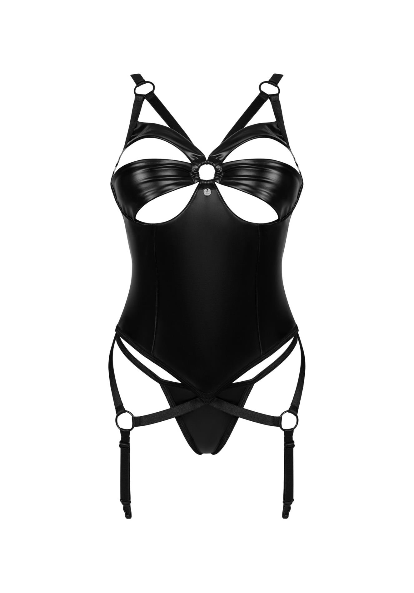 Corset și tanga Armares Obsessive negru XS/S