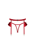 Portjartier roșu Rubinesa Obsessive cu tanga S/M