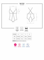 Body erotic Obsessive din plasă și dantelă, mărime L/XL