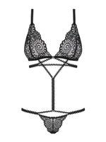 Body din dantelă Mixty Obsessive negru S/M