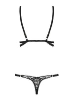 Body Obsessive Mixty din dantelă negru L/XL