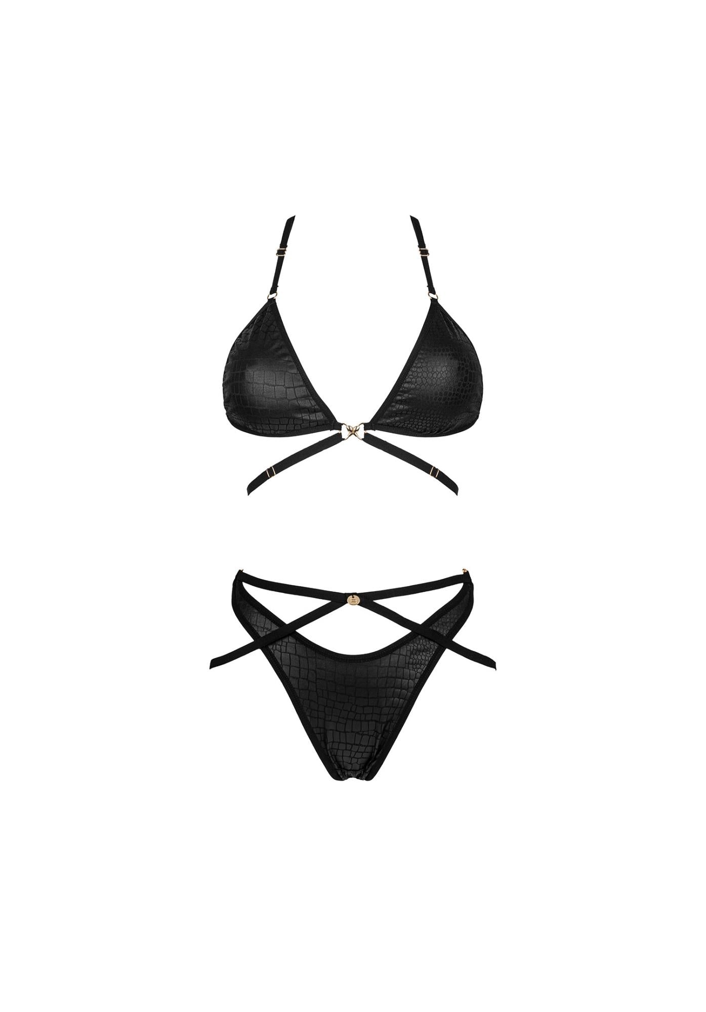 Set lenjerie intimă Cobra Nive Obsessive negru L/XL