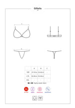 Set lenjerie erotică Giftella Obsessive roșie S/M