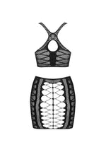 Set top și fustă Obsessive K102 negru S/M/L