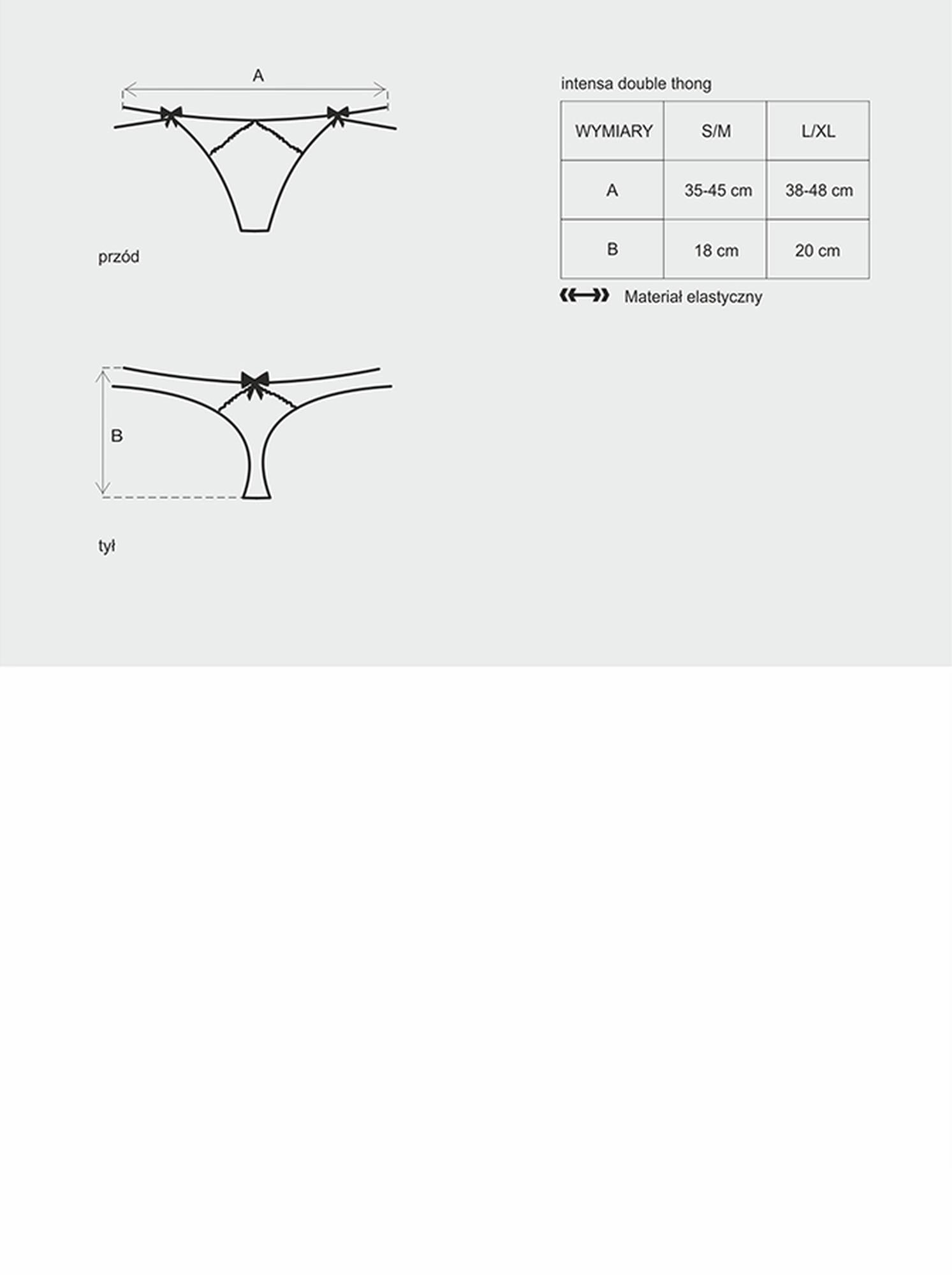 Obsessive Intensa Lace Double Thong S/M