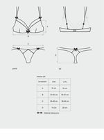 Set lenjerie intimă Obsessive Intensa din dantelă negru S/M