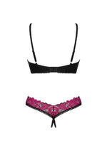 Set de lenjerie intimă Rosenty Obsessive XL 2XL deschis