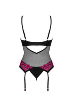 Corset Rosenty Obsessive Negru M/L cu Plasă și Dezosare