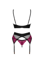 Set de lenjerie intimă Obsessive Rosenty din 3 piese XS/S