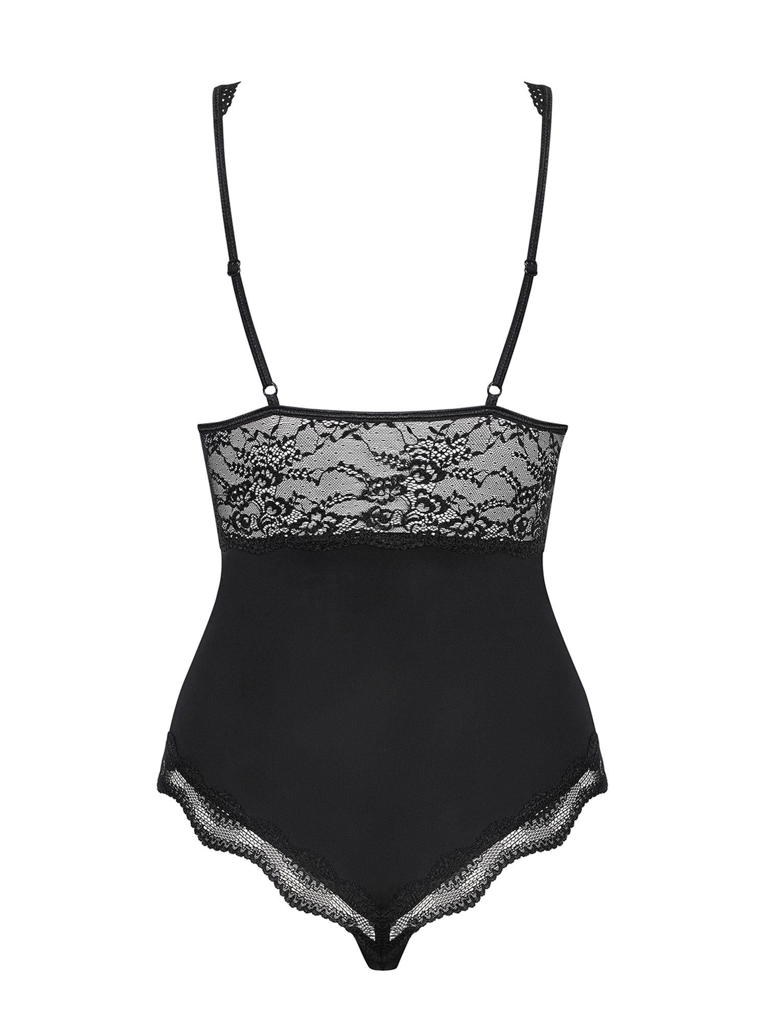 Body din dantelă Luvae Obsessive, negru, L/XL