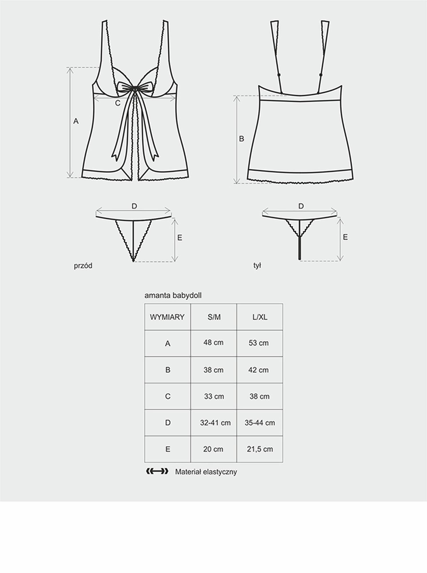 Babydoll turcoaz Amanta Obsessive S/M cu tanga