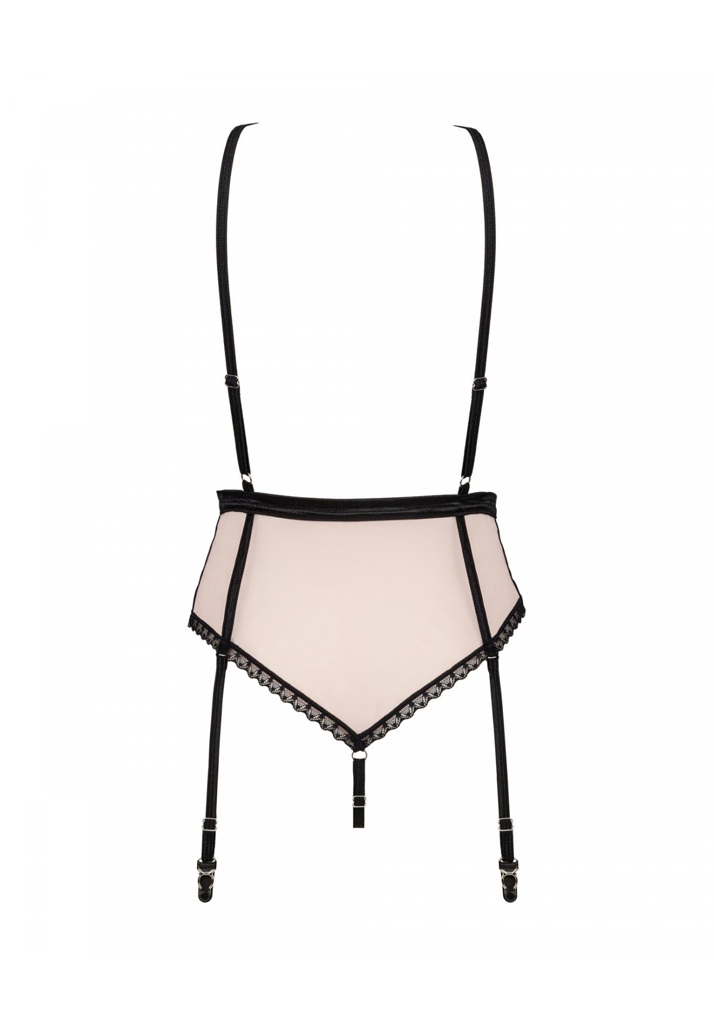 Body Obsessive Lilines cu portjartier, roz S/M