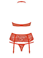 Set Obsessive din trei piese din dantelă, mărime S/M