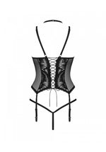Corset Obsessive Alessya din dantelă negru XS/S