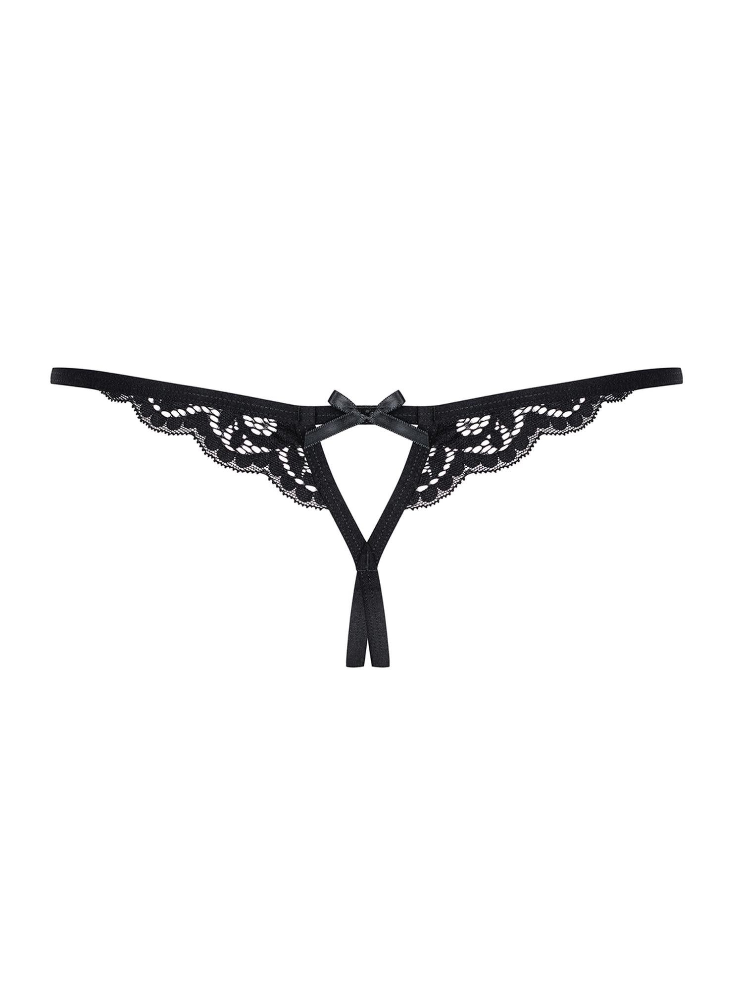 Tanga Obsessive cu imprimeu din dantelă, mărime L/XL