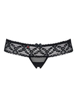 Tanga Obsessive cu imprimeu din dantelă, mărime L/XL