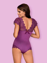 Body Obsessive Moketta violet, mărime S/M