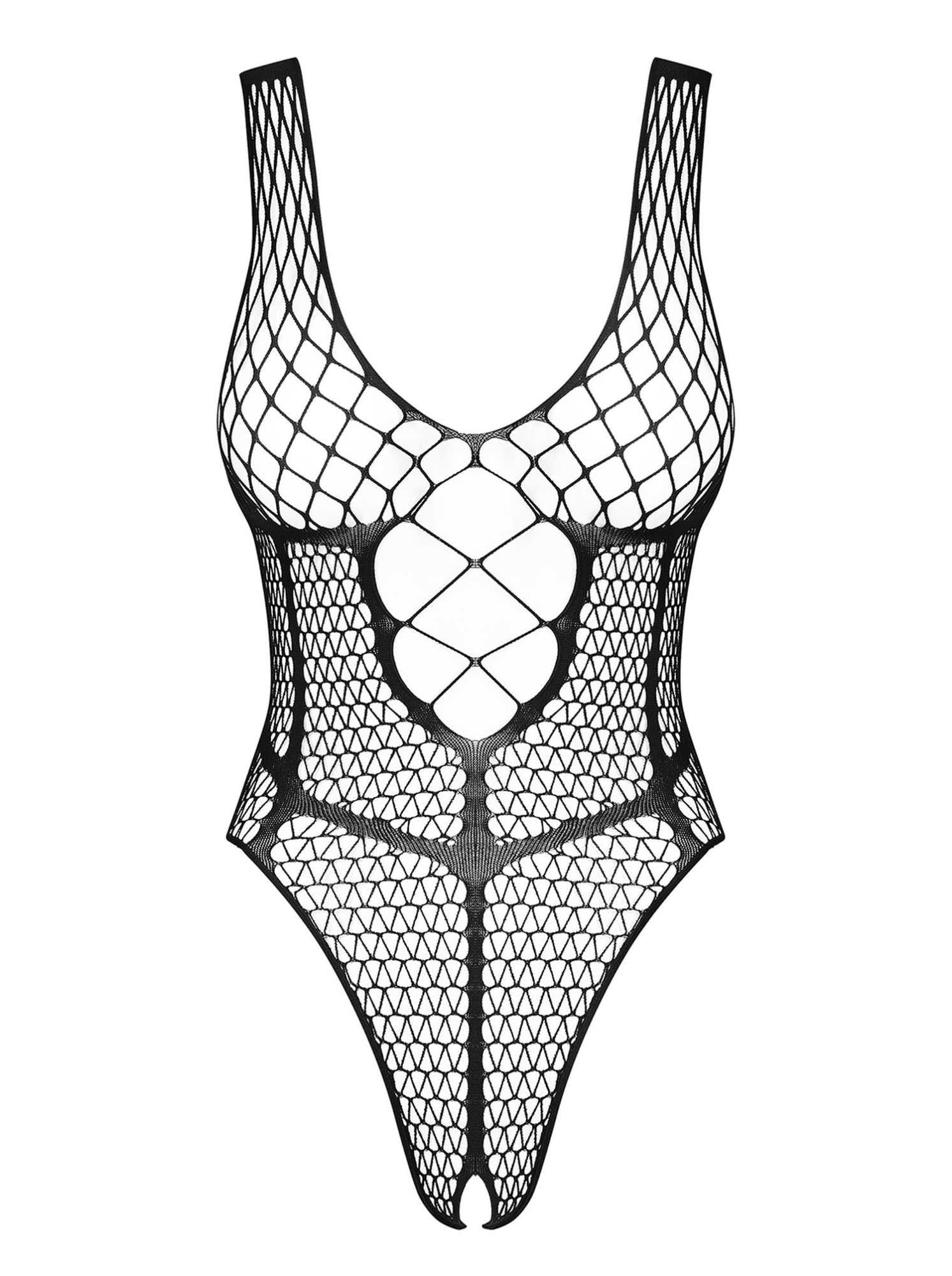 Body erotic Obsessive din plasă cu deschidere între picioare S/M/L