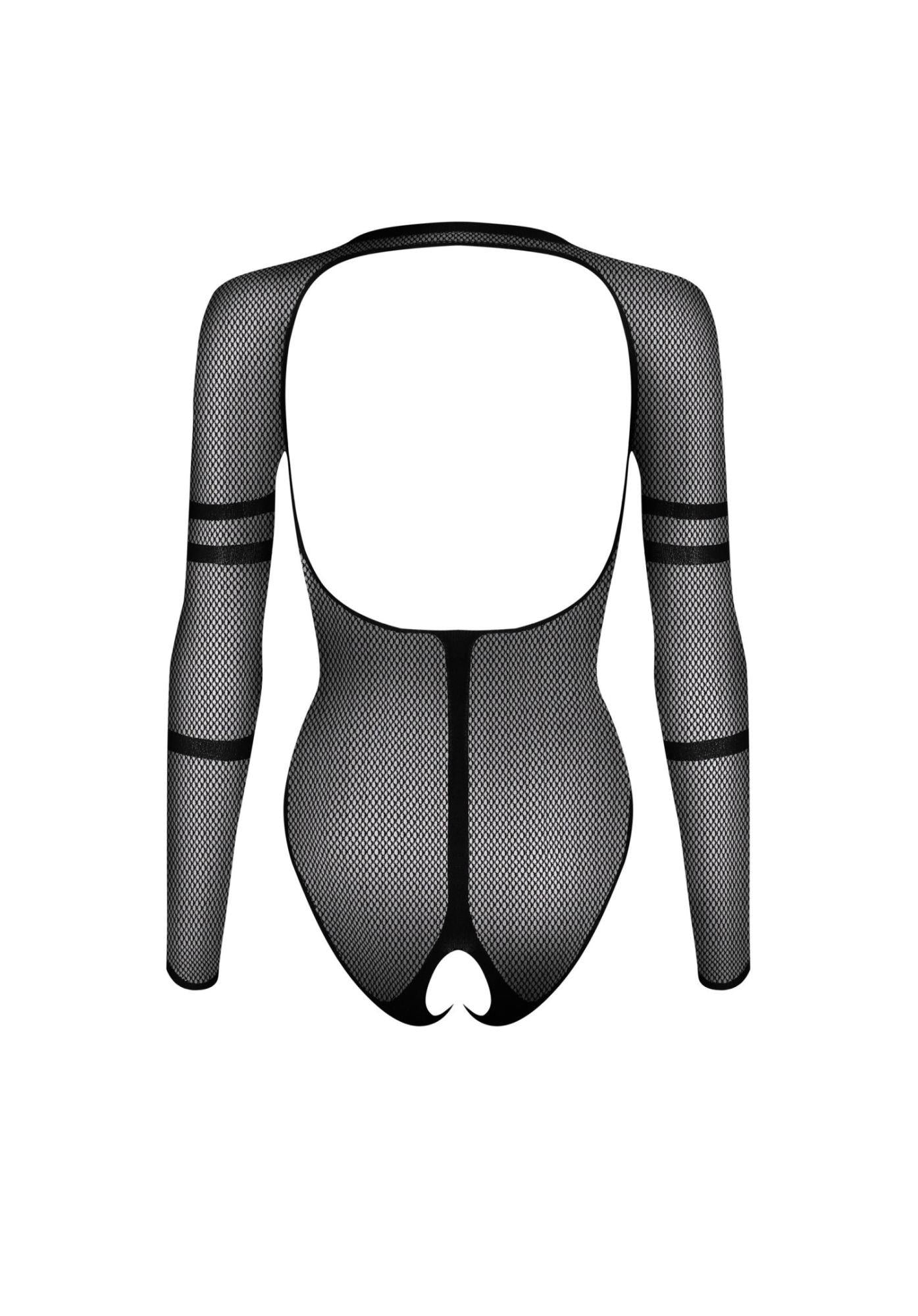 Body erotic Obsessive B137 cu imprimeu de șarpe negru XL XXL