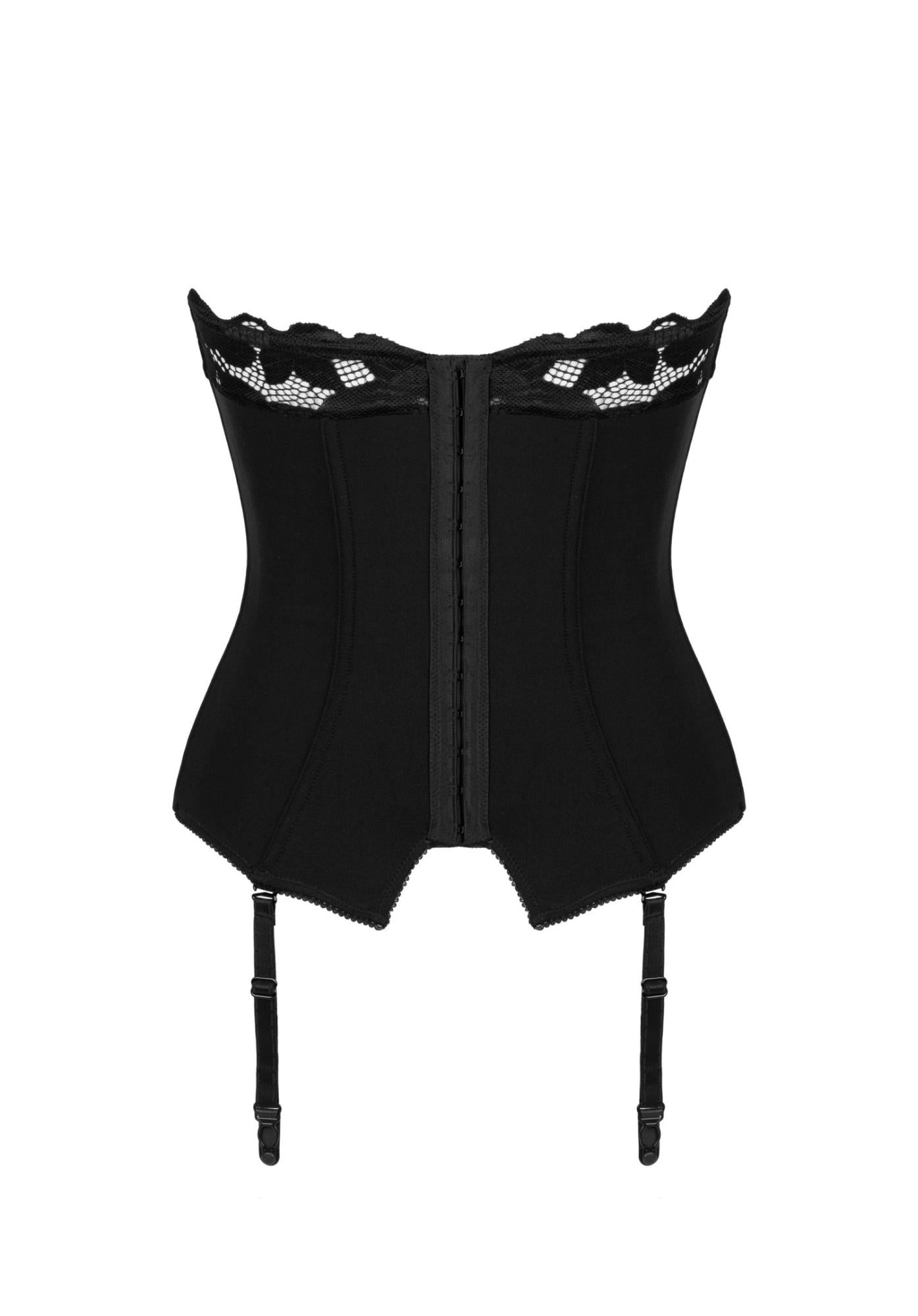 Corset senzual negru Editya Obsessive XS/S
