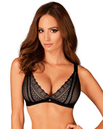 Sutien triunghiular Estiqua Obsessive Lace Negru XS/S