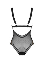 Body transparent Obsessive Estiqua negru XS/S