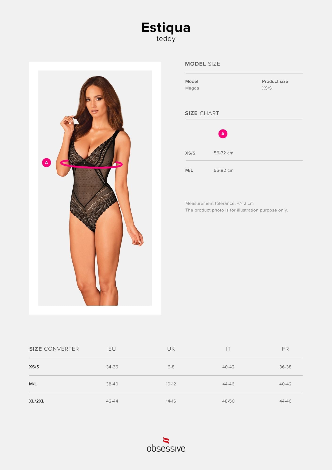 Body Estiqua Obsessive Negru M/L