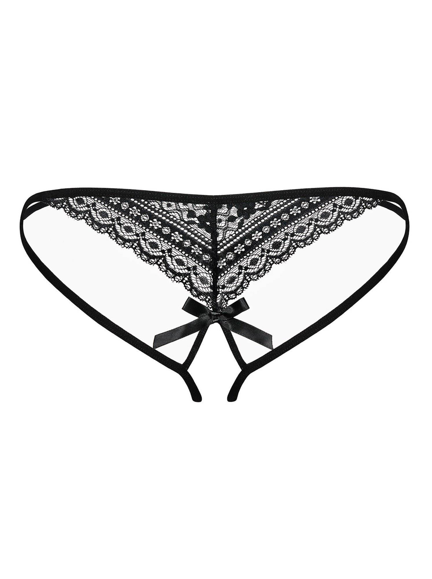 Picantina Obsessive Tanga cu dantelă deschisă S/M