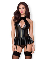 Corset și chiloți Obsessive S/M cu aspect ud
