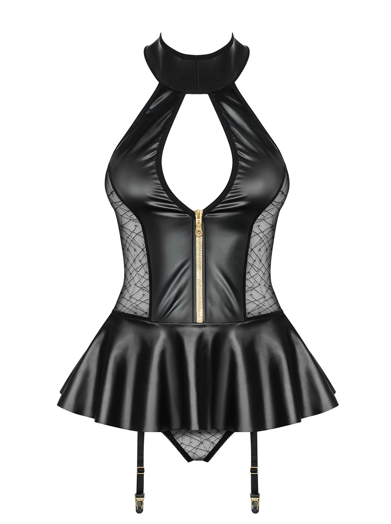 Corset și chiloți Obsessive S/M cu aspect ud