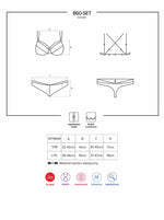 Set lenjerie erotică Obsessive din dantelă neagră S/M