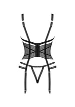 Corset Lanelia cu tanga Obsessive negru XS/S