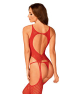 Bodystocking Obsessive N122 roșu S/M/L