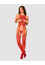 Bodystocking Obsessive N122 roșu S/M/L