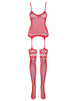 Body Obsessive F214 Floral Roșu S/M/L