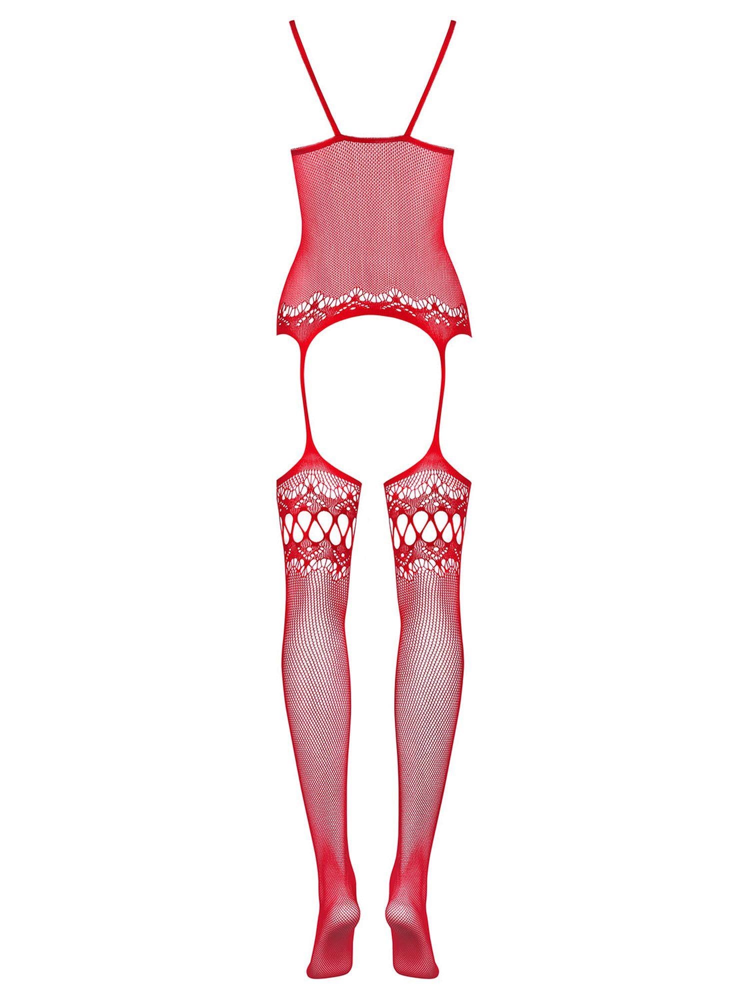 Body Obsessive F214 Floral Roșu S/M/L