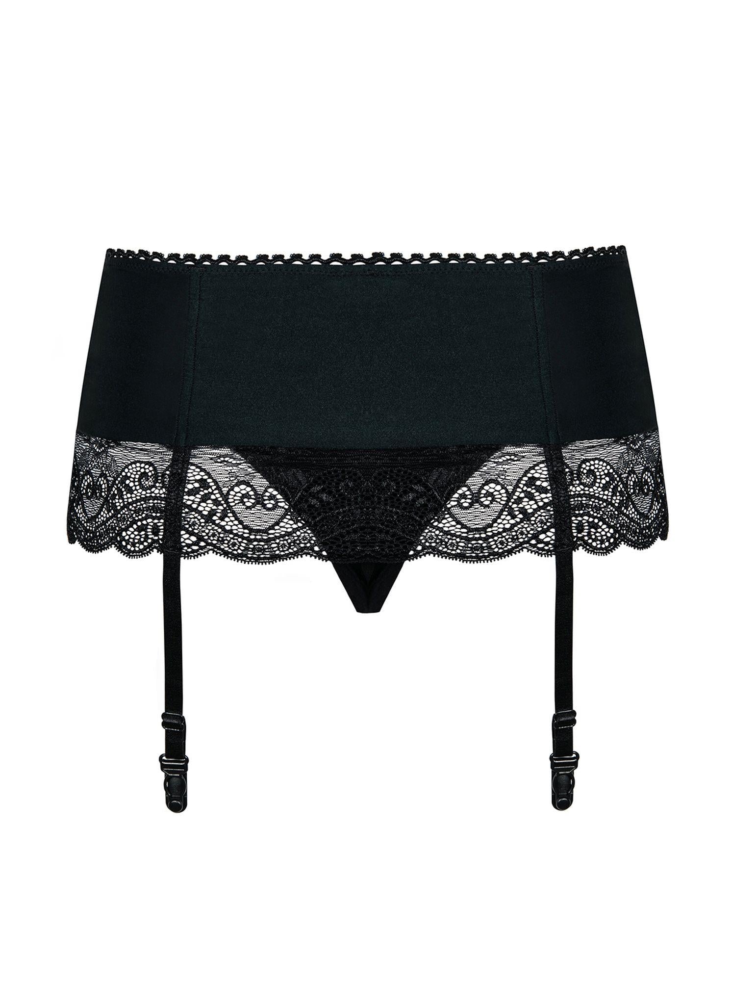 Portjartier Miamor din dantelă cu tanga Obsessive S/M