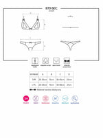 Set lenjerie erotică Obsessive din dantelă roșie S/M