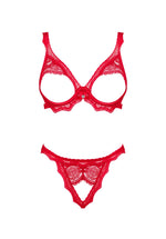 Set de două piese Bergamomore Obsessive roșu XS/S