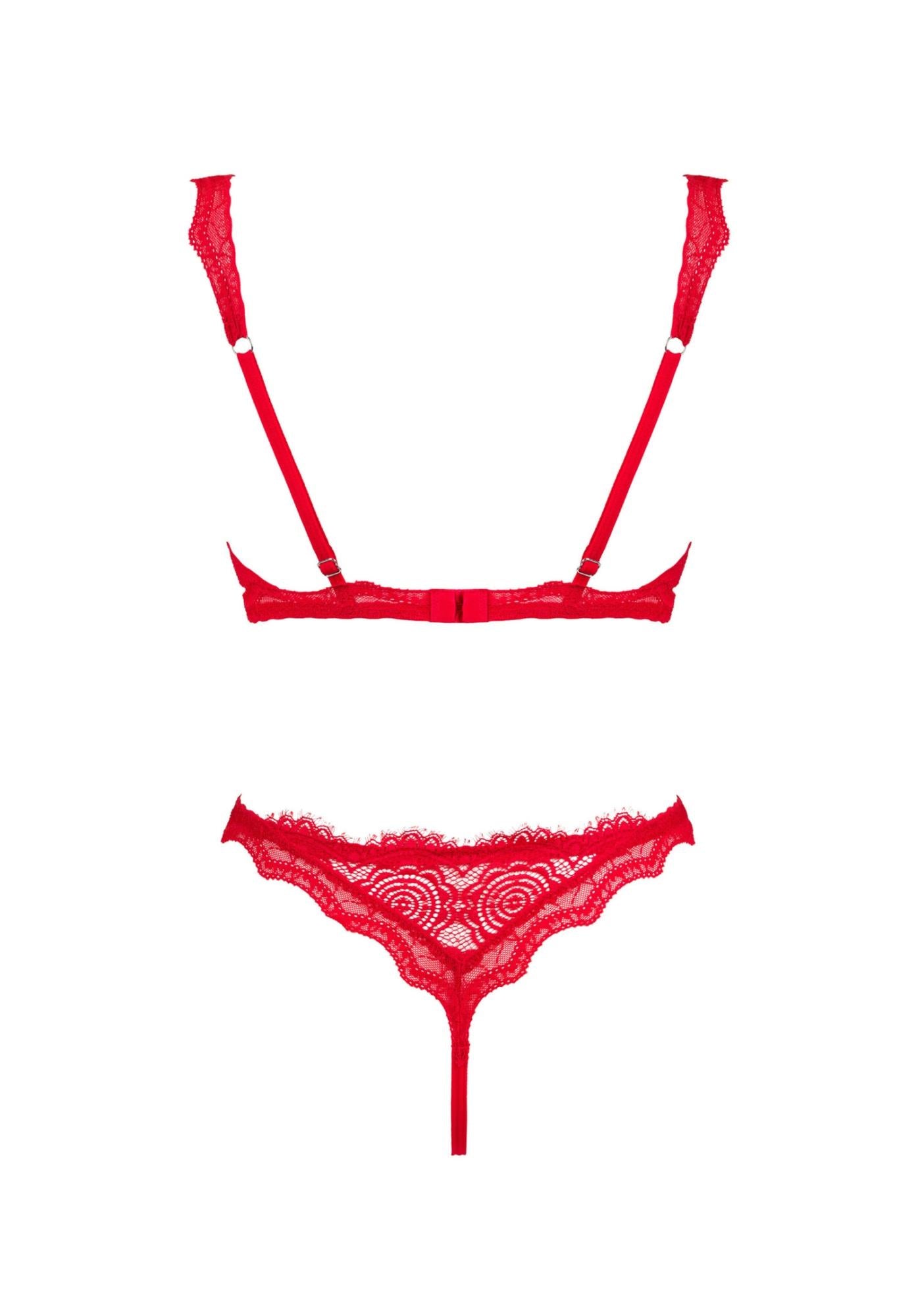 Set de două piese Bergamomore Obsessive roșu XS/S