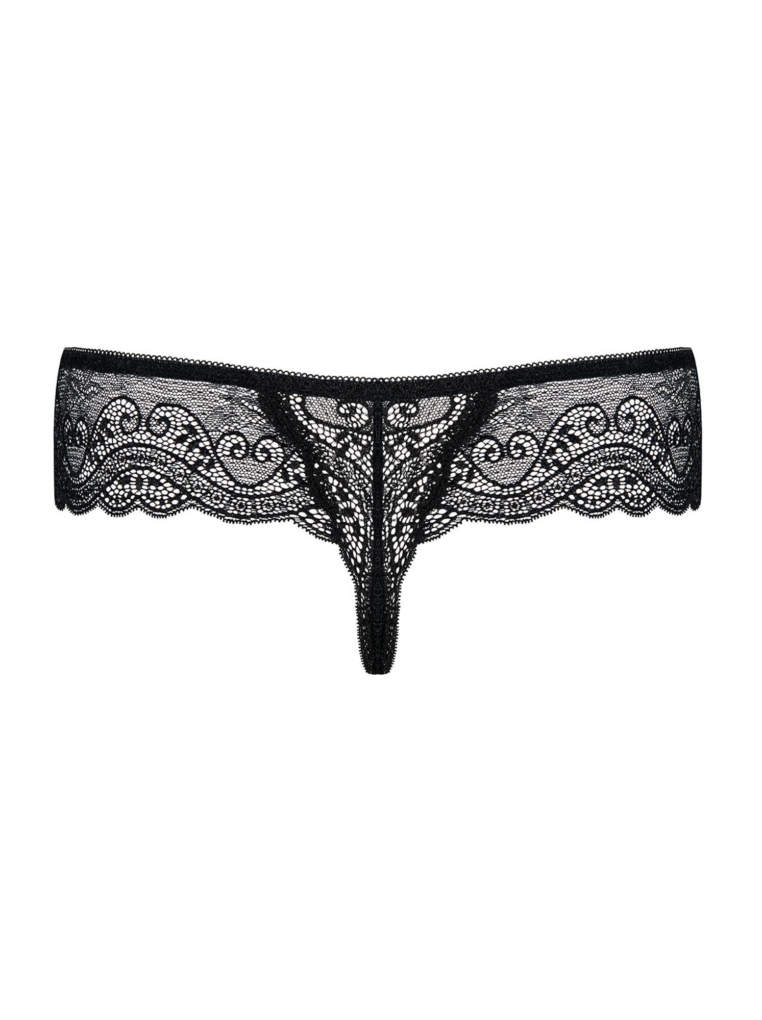 Tanga Miamor din dantelă cu pietre Obsessive S/M