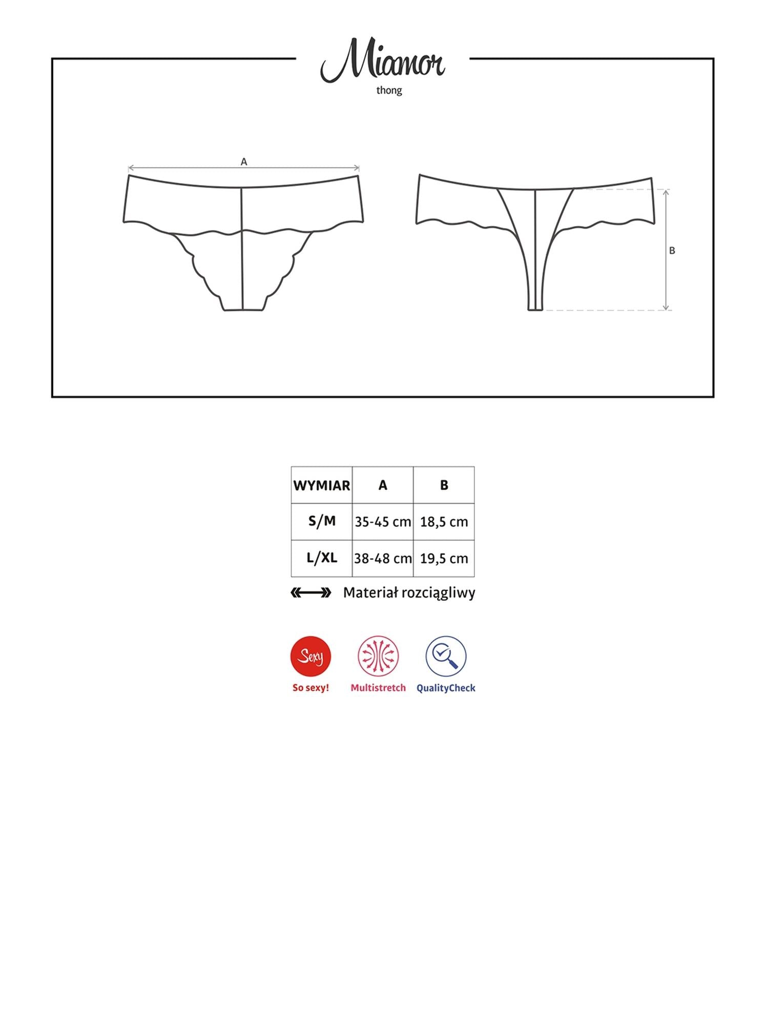 Tanga Miamor din dantelă cu pietre Obsessive S/M