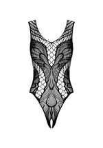 Body Obsessive B138 negru cu bretele deschise în zona între picioare, mărime S/M/L