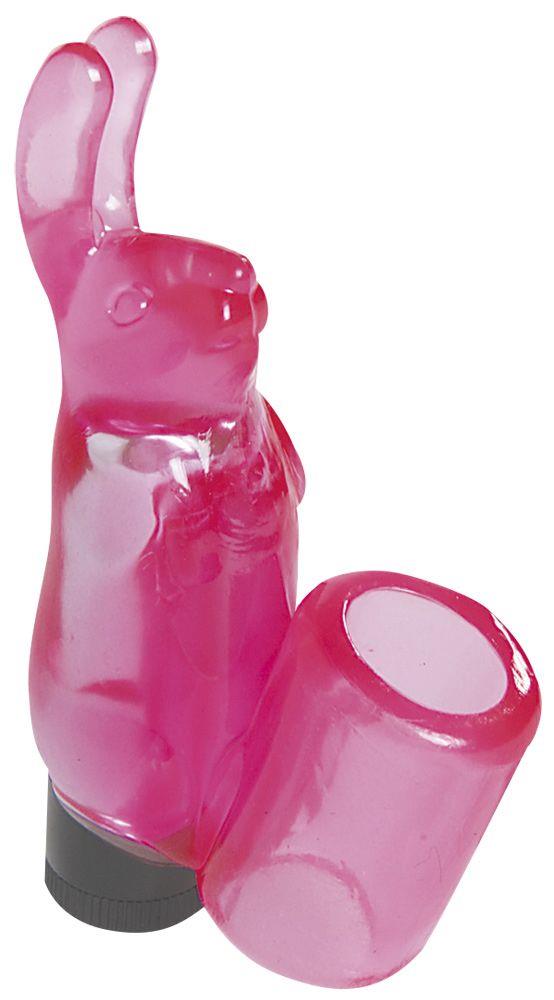 Vibrator cu deget mini iepuraș Me You Us, roz, 9 cm