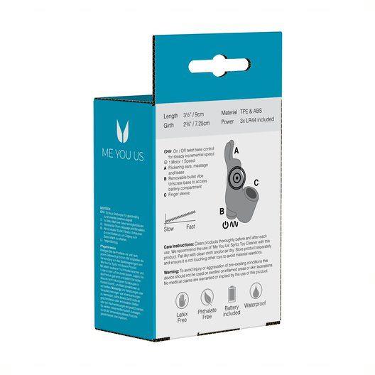 Vibrator cu deget mini iepuraș Me You Us, roz, 9 cm