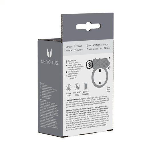 Inel vibrant pentru penis Me You Us Classic Smoke