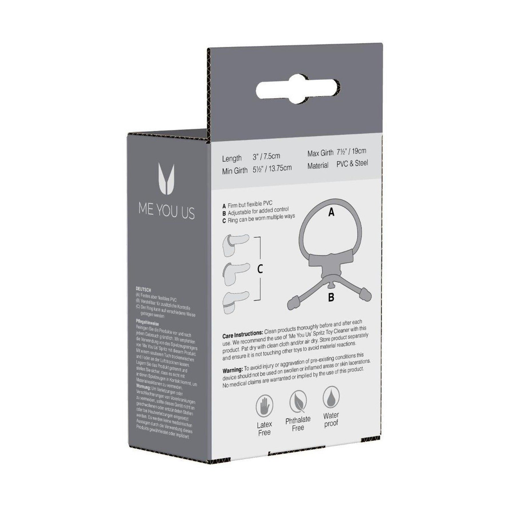 Inel reglabil pentru penis Me You Us Ace din silicon