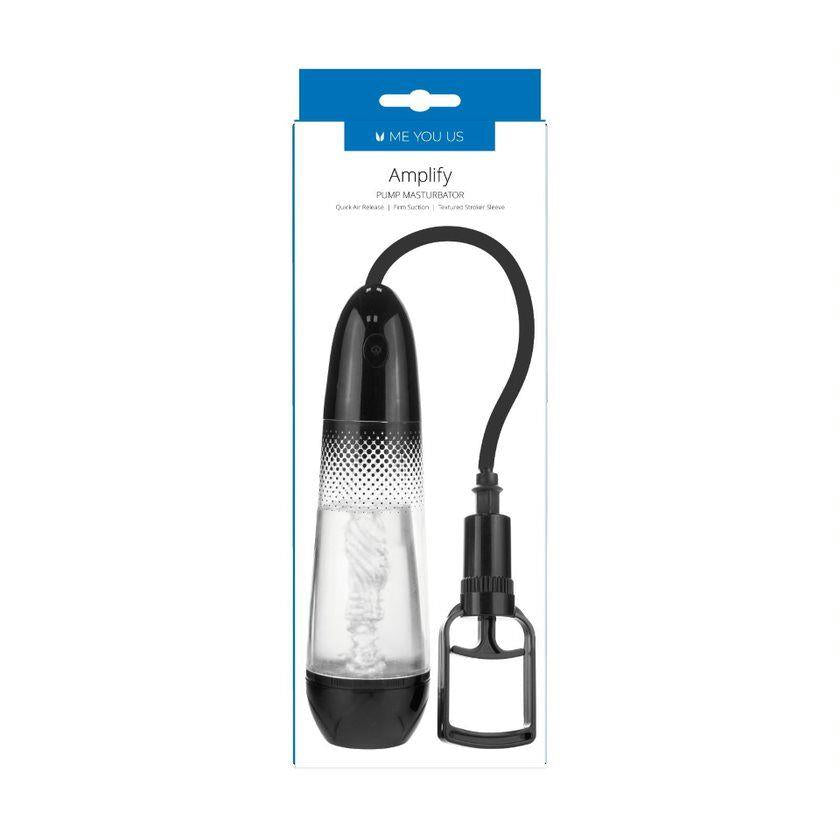 Masturbator Me You Us Amplify Pump, Negru Transparent