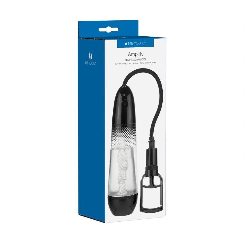 Masturbator Me You Us Amplify Pump, Negru Transparent