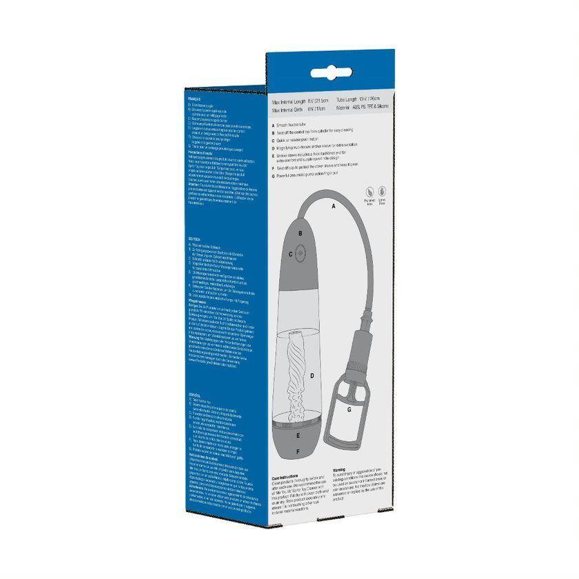 Masturbator Me You Us Amplify Pump, Negru Transparent